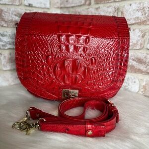 Brahmin Crossbody Radiant Red Melbourne Leather